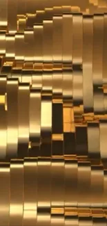 Abstract golden geometric pattern on mobile wallpaper.