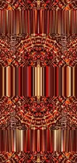 Abstract golden and red patterned wallpaper for mobile.