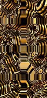 Abstract golden wave design wallpaper