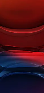 Abstract red and blue gradient phone wallpaper.