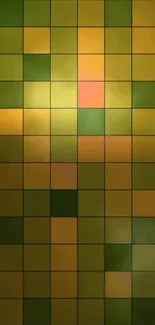 Abstract grid wallpaper with green tiles.