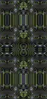 Abstract green pattern with intricate design