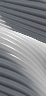 Abstract grey waves creating a modern, minimalistic phone wallpaper design.