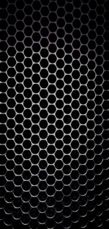 Abstract black and purple hexagon pattern wallpaper for mobile.