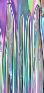 Abstract iridescent fluid art with vibrant swirling colors.