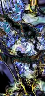 Abstract liquid art design with vibrant colors.