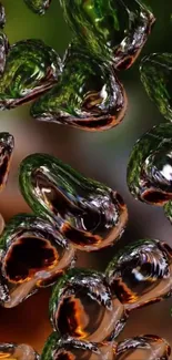 Abstract liquid art wallpaper with dynamic patterns and vibrant colors.