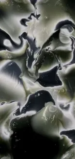Dark abstract liquid shapes wallpaper.
