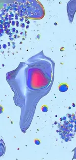 Abstract liquid art wallpaper with vibrant colors and fluid patterns.