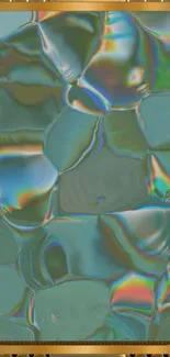 Abstract wallpaper with gold and iridescent colors