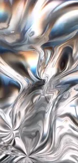 Abstract liquid metal artistic wallpaper design.