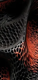 Intricate abstract mesh design wallpaper