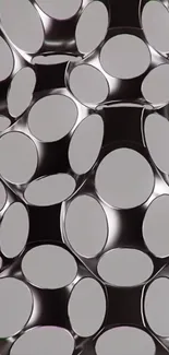 Abstract metallic circles design wallpaper.