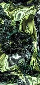 Abstract metallic green pattern wallpaper.