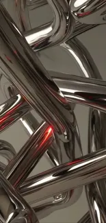 Intricate abstract metallic artwork for mobile wallpaper.