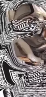 Abstract metallic waves with intricate patterns creating a modern art theme.