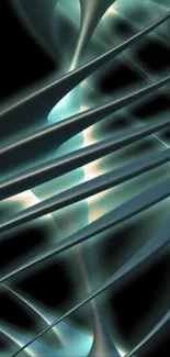 Abstract metallic waves on a dark background.