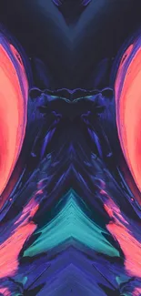 Vibrant abstract neon fluid design with dynamic navy and pink hues.