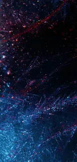 Abstract neon light wallpaper with vibrant blue and red hues.