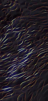 Abstract neon lines on dark blue background