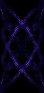 Abstract neon purple pattern with dark background.