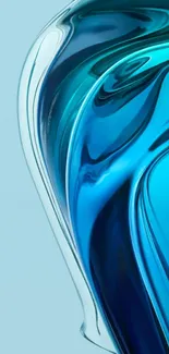 Abstract ocean blue wallpaper with fluid design in elegant shades.