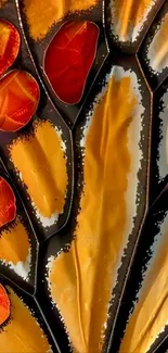 Abstract orange and red pattern for mobile wallpaper.