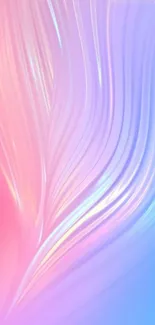 Abstract pastel flowing lines wallpaper in pink, purple, and blue hues.