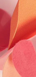 Abstract pink and orange textured design wallpaper for mobile.