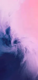 Abstract pink and purple swirling mobile wallpaper.