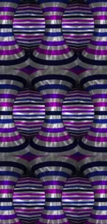 Abstract purple cylindrical pattern wallpaper.