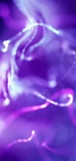 Abstract purple waves swirl energetically in this vibrant mobile wallpaper.