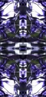 Abstract purple kaleidoscope pattern with artistic flair.