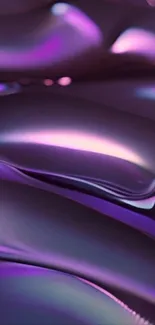 Abstract purple liquid waves wallpaper with smooth textures.