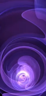 Abstract purple swirl pattern on mobile wallpaper.