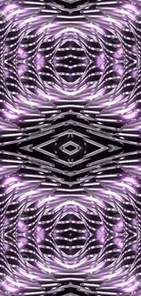 Abstract wallpaper with purple symmetrical patterns.