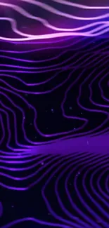 Abstract dark background with flowing purple lines and a cosmic aesthetic.