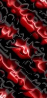 Dynamic abstract wallpaper in red and black