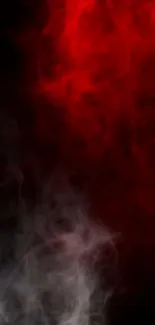 Abstract red and black smoke wallpaper for mobile devices.