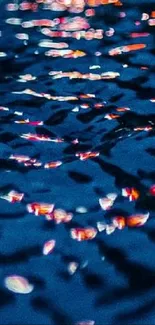 Vibrant water reflections in abstract patterns.