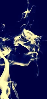 Abstract smoke wallpaper in blue tones.