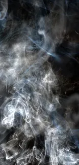 Abstract smoke wallpaper with swirling mist on a dark background.