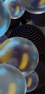 Abstract spheres with vivid colors