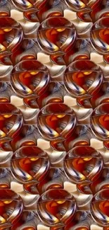 Abstract sphere pattern wallpaper with rich colors and symmetry.