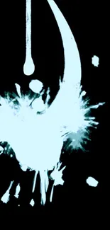 Abstract splash art design on a dark background.