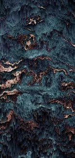 Abstract textured wallpaper with teal and earth tones.