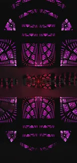 Abstract wallpaper with vibrant purple and pink geometric patterns.