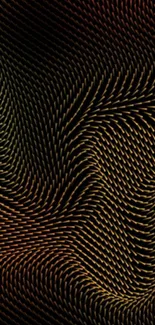Abstract wavy pattern with dark tones for mobile wallpaper.