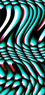 Vibrant abstract wave pattern mobile wallpaper.