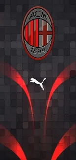 AC Milan emblem with red highlights